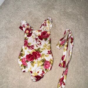 Floral Kids One Piece Romper